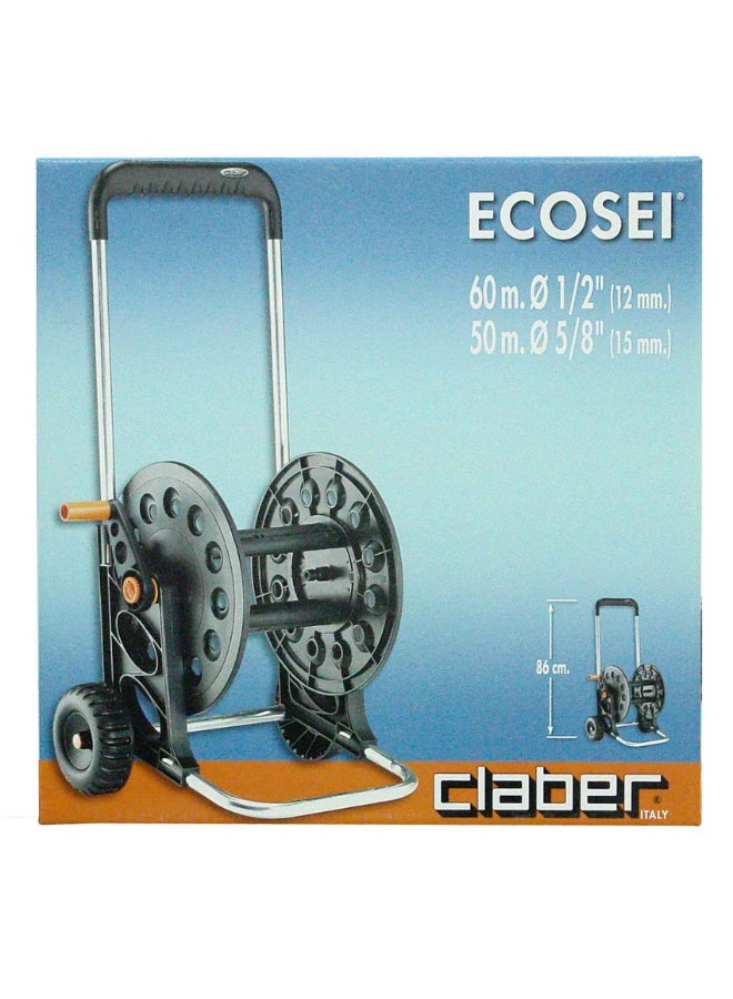 Claber Ecosei Hose Reel 60m – Professional Durable Polypropylene & Aluminum Garden Hose Storage - Image 5